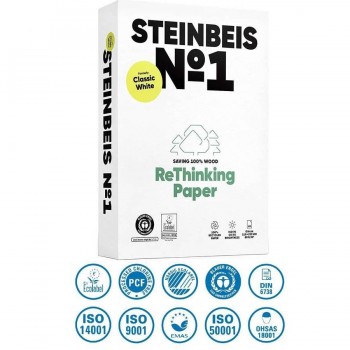 A4 80 GR CLASSIC WHITE STENBEIS TECNO GREEN RECICLADO 500H.
