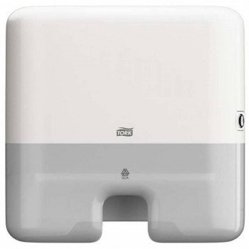 DISPENSADOR XPRESS MINI PARA TOALLA ENTREDOBLADA PLASTICO BLANCO TORK