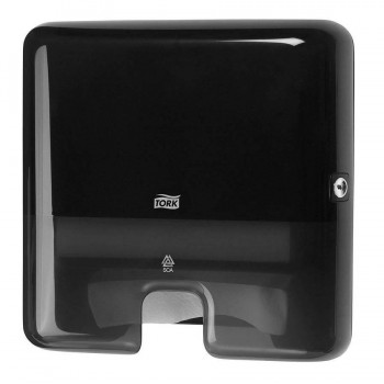 DISPENSADOR XPRESS MINI PARA TOALLA ENTREDOBLADA PLASTICO NEGRO TORK