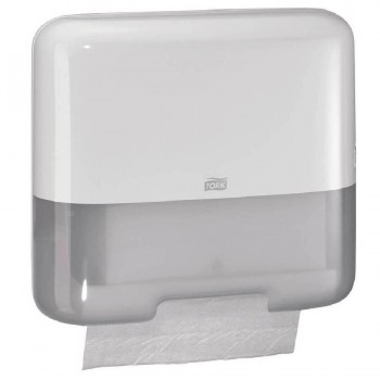 DISPENSADOR TORK MINI PARA TOALLA PLEGADA EN V PLASTICO BLANCO