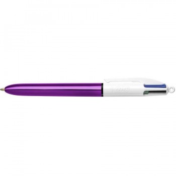 BOLIGRAFO BIC 4 COLORES SHINE PURPURA