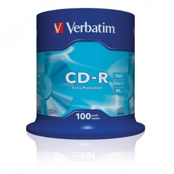 CD-R 700MB 52X SUPER AZO 100 UNIDADES VERBATIM