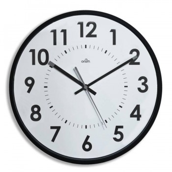 RELOJ DE PARED ANALÓGICO SILENCIOSO NEGRO ARCHIVO 2000