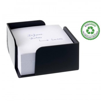 PORTANOTAS CUADRADO 105X105X55 MM NEGRO ARCHIVO 2000