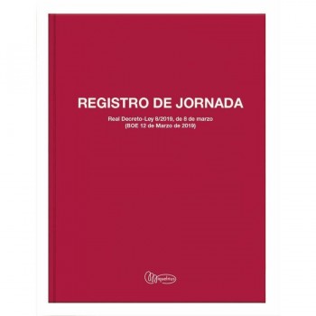 LIBRO REGISTRO HORARIO LABORAL A4 40H MIQUELRIUS