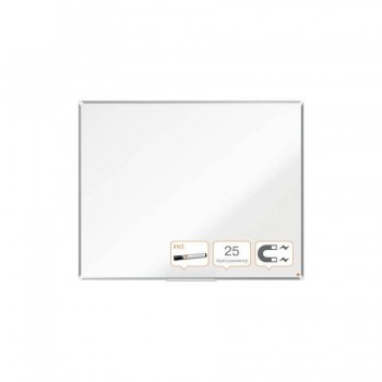 PIZARRA NOBO PREMIUM PLUS ACERO VITRIFICADO 150X120CM BLANCO