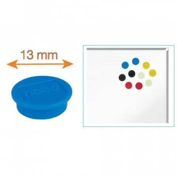 IMANES NOBO PARA PIZARRA 13MM 10 UNIDADES SURTIDOS