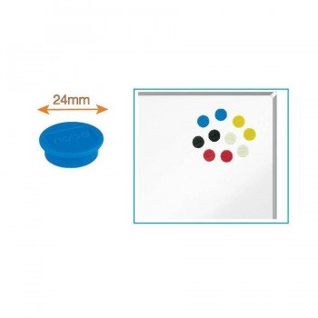 IMANES NOBO PARA PIZARRA 24MM 10 UNIDADES SURTIDOS