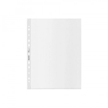 FUNDA MULTITALADRO (25UDS) PP \cPIEL DE NARANJA\c CON REFUERZO 100 MC LEITZ RECYCLE A4 MAXI 11 TALADROS