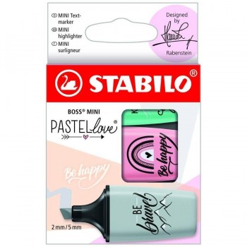 BOSS MINI PASTELLOVE ESTUCHE 3 UDS ROSA/MENTA/TURQUESA