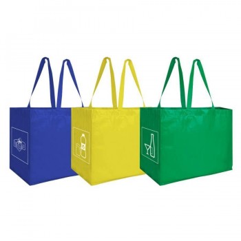 SET DE 3 BOLSAS DE RECICLAJE VIDRIO-CARTÓN-PAPEL