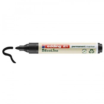 MARCADOR PERMANENTE PUNTA REDONDA 1,5-3 MM. NEGRO EDDING 21 ECOLINE