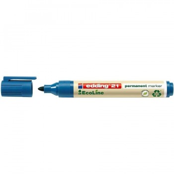 MARCADOR PERMANENTE PUNTA REDONDA 1,5-3 MM.  AZUL  EDDING 21 ECOLINE