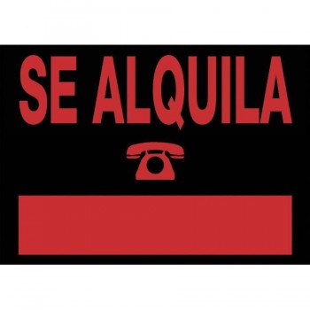 CARTEL MODELO GRANDE   SE ALQUILA   700X500 NEGRO ARCHIVO 2000
