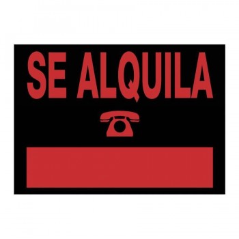 CARTEL   SE ALQUILA    500X350 NEGRO ARCHIVO 2000