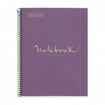 CUADERNO RECICLADA A4 CLA 80H EMOTIONS LAVANDA MIQUEL RIUS