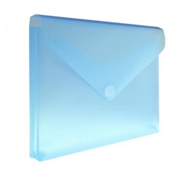 Sobre A4+ PP con fuelle y cierre velcro azul Office Box