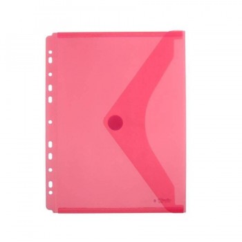 Sobre A4 PP multitaladro y cierre velcro rojo Office Box
