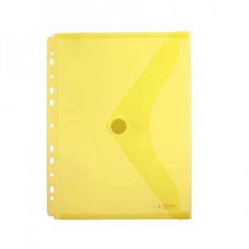 Sobre A4 PP multitaladro y cierre velcro amarillo Office Box