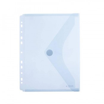 Sobre A4 PP multitaladro y cierre velcro cristal Office Box