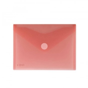 Sobre A5 PP 250x180 mm cierre velcro rojo Office Box