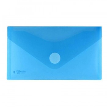 Sobre 225x125 mm recibo PP cierre velcro azul.