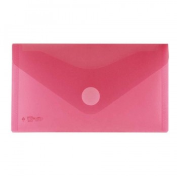 Sobre 225x125 mm PP cierre velcro rojo.