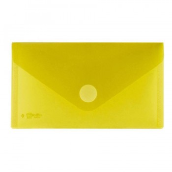 Sobre 225x125 mm PP cierre velcro amarillo.