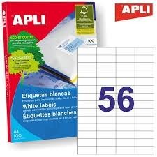ETIQUETAS A4 52,5 X 21,2 500H. 28000U APLI