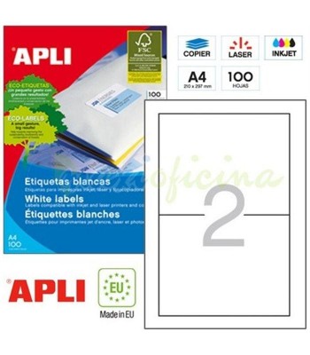 ETIQUETAS A4 C.ROMOS 175x135 100H. 200U APLI