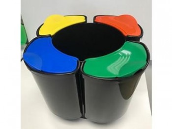 Papelera sostenible y selectores de residuos