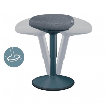 TABURETE ACTIVE CON ASIENTO COMFORT 370 X 460 X 377 MMGRIS OSCURO  LEITZ