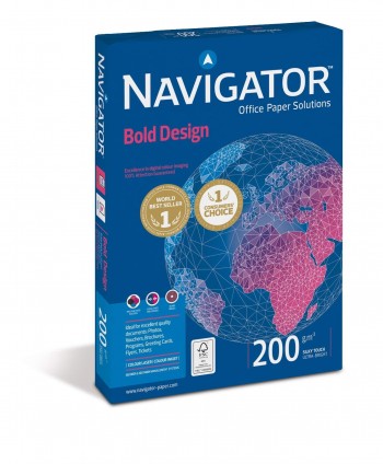 PAPEL A4 NAVIGATOR 200g PAQUETE 150h BOLD DESIGN